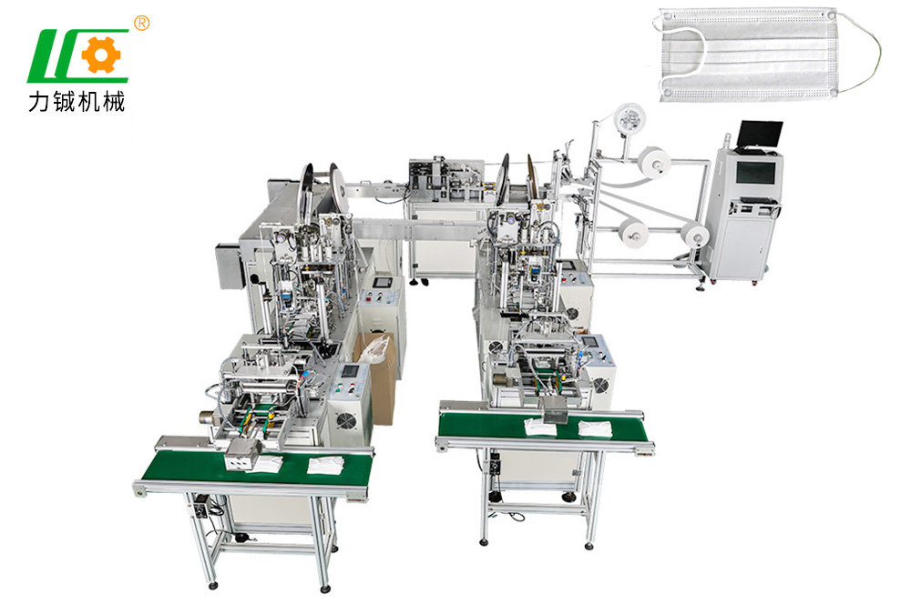 平面口罩方型一拖二連線機（LC100-8B）